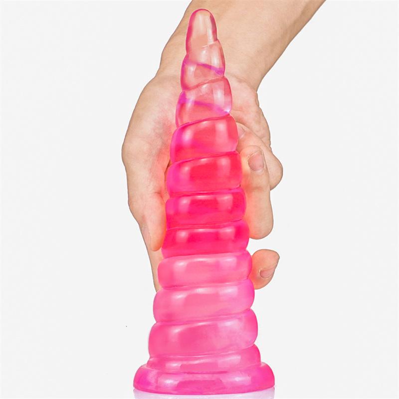 Kackkopf Eierlos Transparent Penis Groß Simulation Falscher Penis Kristall Weibliches Masturbationsgerät Analer Stöpsel Erwachsenenprodukte