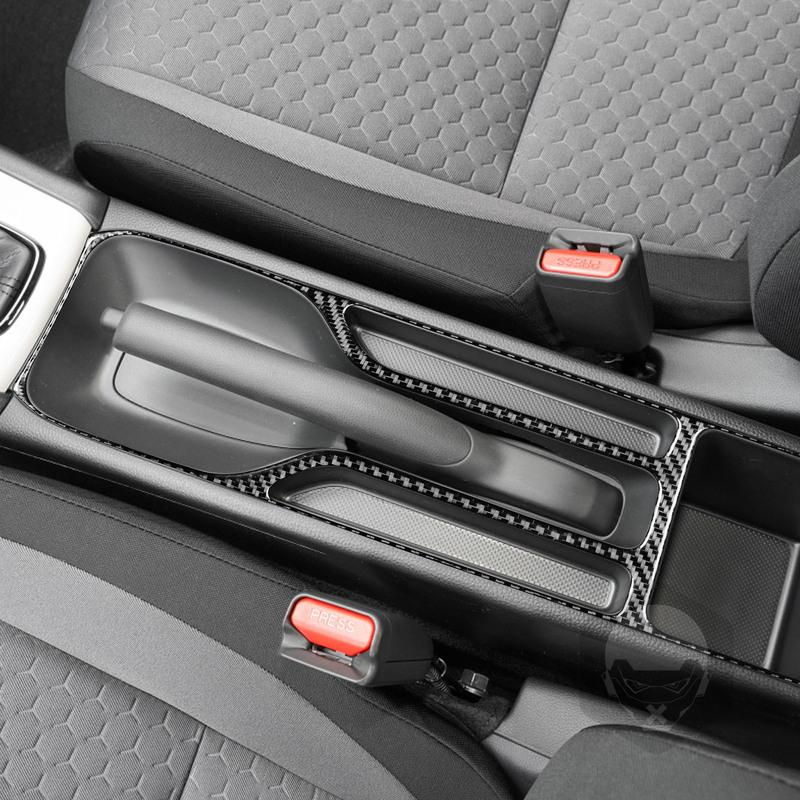 Real Carbon Fiber Car Accessories Handbrake Frame Decorative Trim Cover Soft Sticker For Honda Fit /Jazz GR9 2024 2025