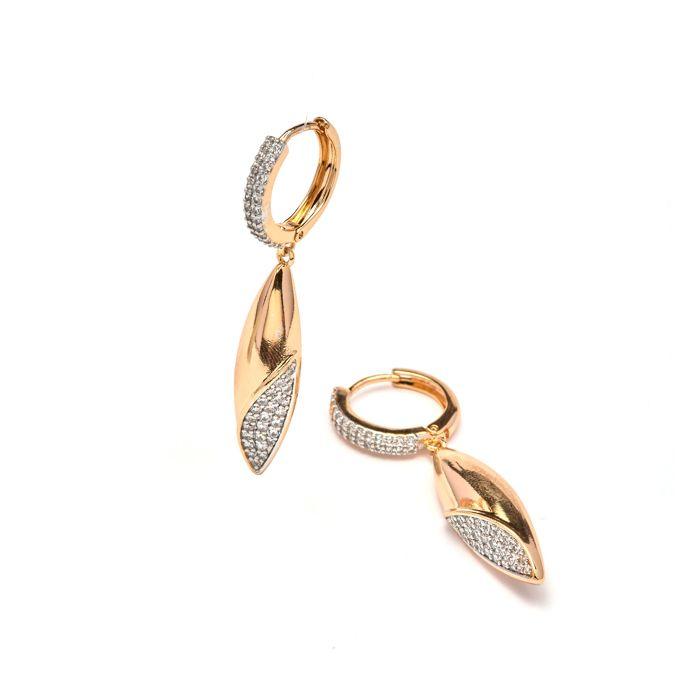 Boucles d'oreilles Luxenter en Zirconia finition or jaune 18k - Iskio