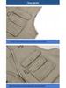 Spring & Autumn Men's Plus Size Cotton Multi-pocket Sleeveless Fishing Vest for Middle-aged & Elderly