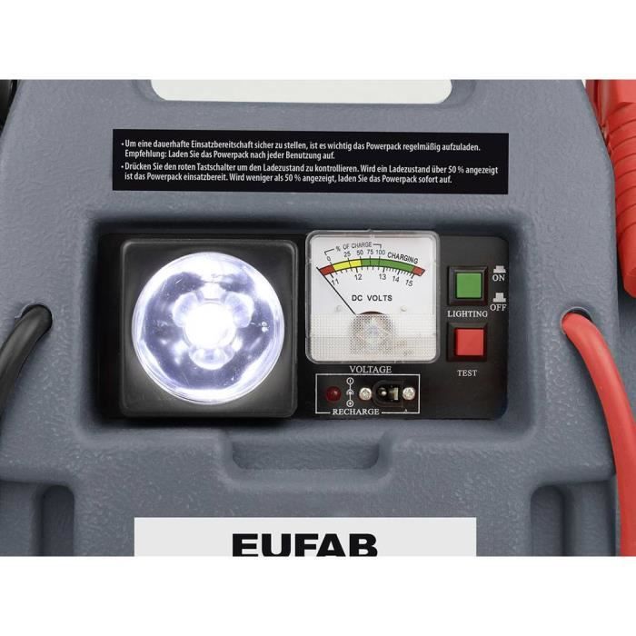 Starthilfesystem - Eufab - 16643 - 300 A - 7000 mAh - 12 V
