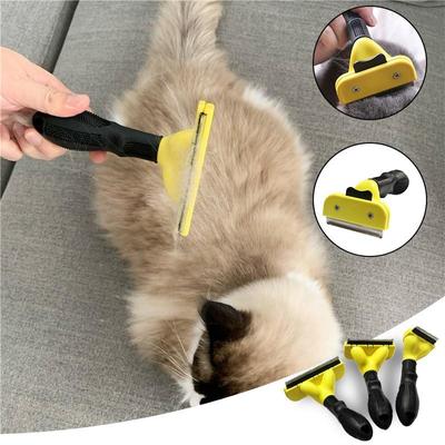 Dog Hair Removal Brush Combs Soft Handle Pet Trimmer Product Grooming Tools Supply Detachable Clipper