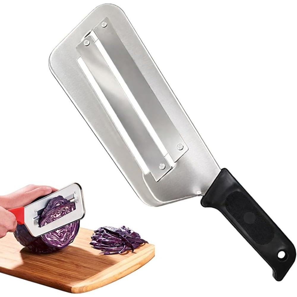 Cabbage Shredder for Coleslaw, 2026 Upgraded Stainless Steel Cabbage Slicer, Lettuce Shredder for Kitchen, Fruit, Vegetable (Black) Pack of 1