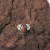 Black Rhodonite Stone Sterling Silver New Eternity Mother Gift Boho Ring Jewelry RR-46-25