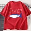 Kpop Korean Jin Super Thunfisch Fisch T-Shirts Mode Vintage Kurzarm T-Shirt Männer Frauen Kleidung Baumwolle Lässig Übergroßes T-Shirt