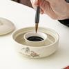 Encrier anti-dessèchement et Porte-pinceaux de calligraphie avec couvercle