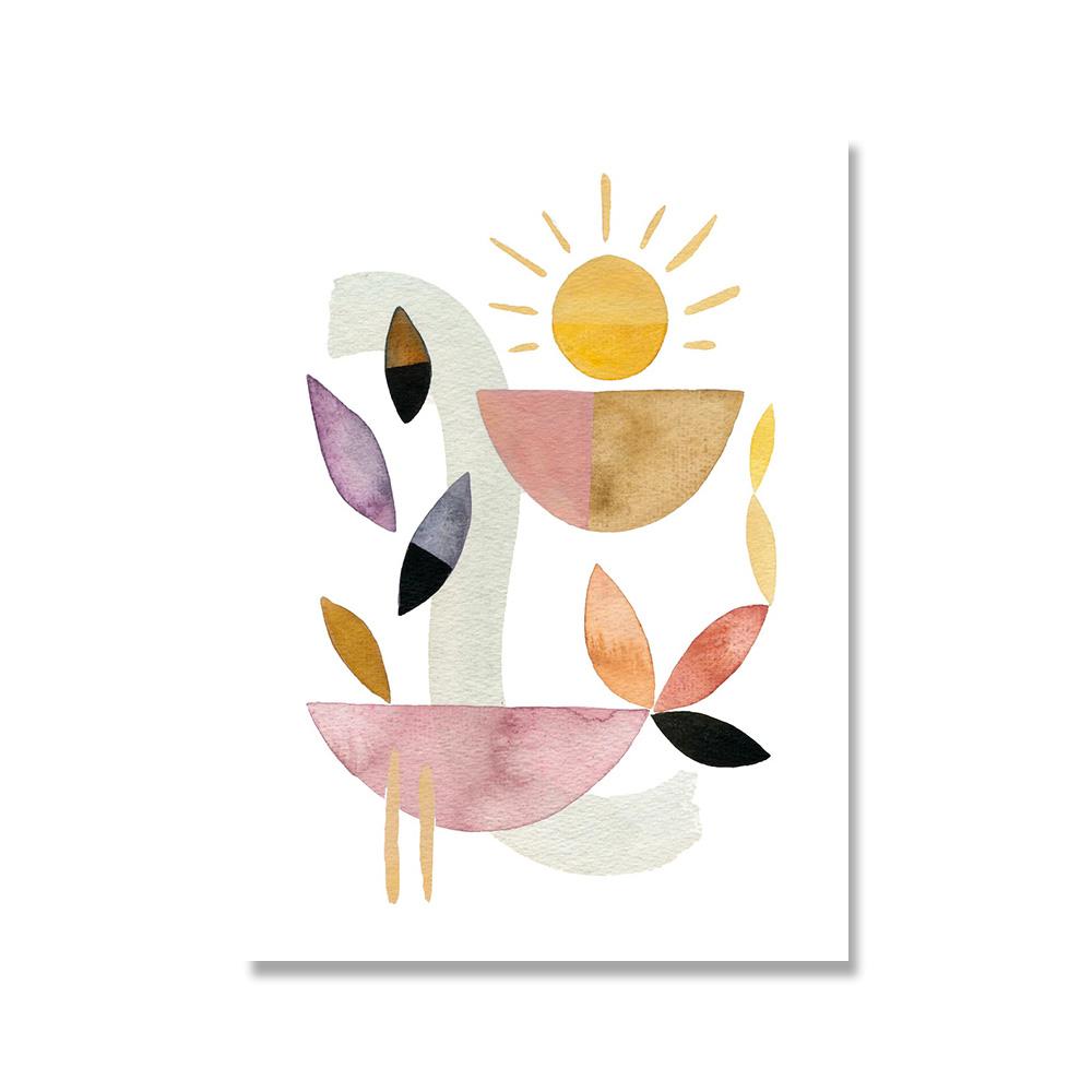 

Современный абстрактный цветочный восход солнца Радуга бежевый холст живопись настенные художественные фотографии постеры с принтом интерьер гостиной домашний декор 21x30cm No Framed