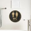 Round Wall Art Sign Retro Style Metal Welcome Sign Rustic Wall Sign for Front Door Bedroom Bathroom Bar Decoration
