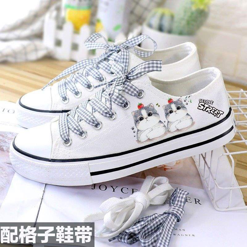 Nízké plátěné boty, jarní a podzimní ploché boty, skate boty