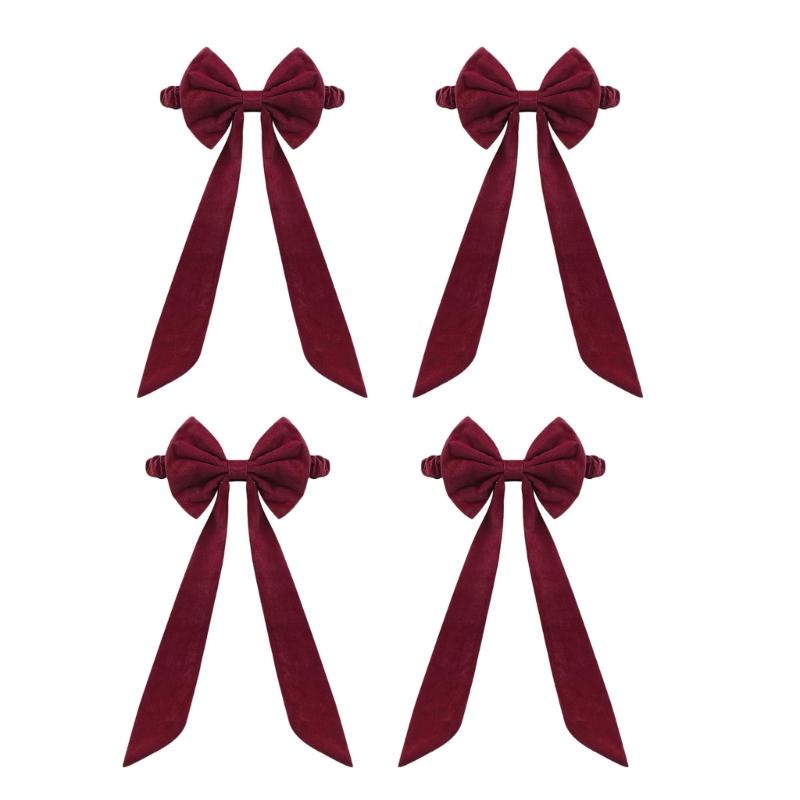 Weihnachts-Samt-Stuhl-Schleifen Krawatten Stuhllehnen-Bänder Schärpen Set für Hochzeiten und Veranstaltungen zur Verschönerung der Veranstaltungsorte
