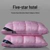 Luxury Durable Hotel Pillow: Neck Support, Non-Collapsing, Washable Feather Velvet