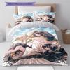 Lord Of The Rings Pattern Bedding,Quilt Set Quilt Cover Pillowcase Home Birthday Gift (1 * Duvet Cover + 2 * Pillowcase, Without Core)