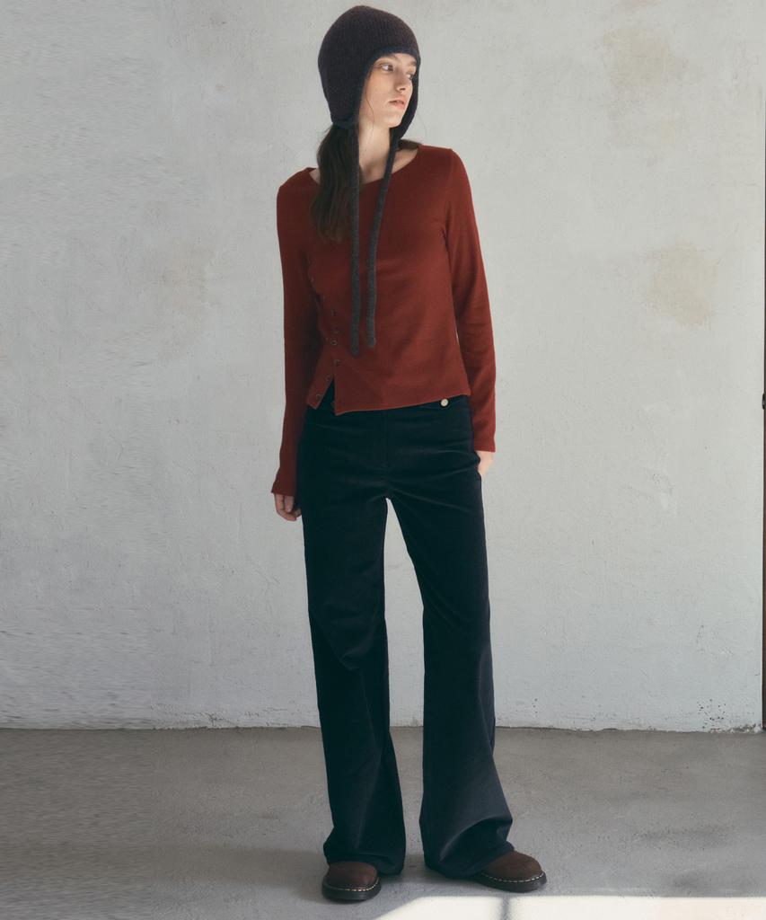 Aueonoseuteljia Twin Flap Corduroy Pants_Black(O25-Pt15)