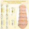 A95D-Magnetic Necklace Clasp And Closures 20 Pcs, 14K Gold And Silver, Strong Magnet Jewelry Connectors