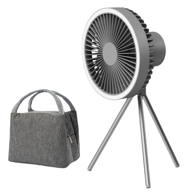 1/2PC 10000mAh Camping Fan Rechargeable Desktop Portable Circulator Wireless Ceiling Electric Fan with Power Bank LED Lighting