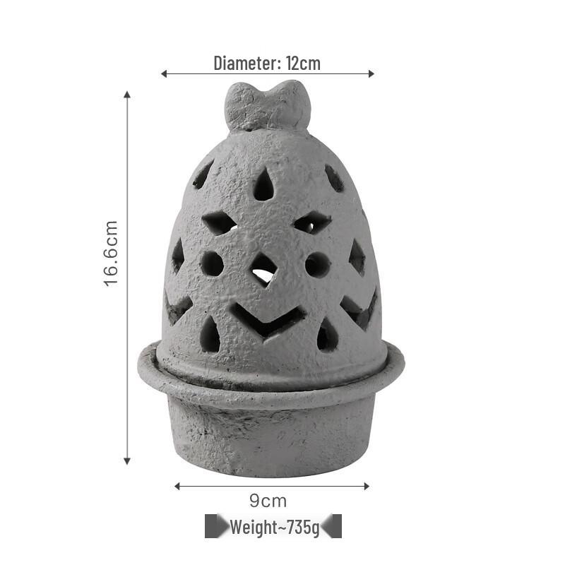 Cement Hollow-Out Candle Aroma Diffuser & Desktop Ornament