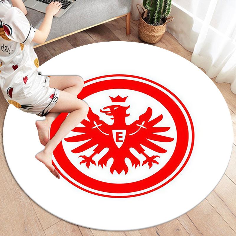 Eintracht Frankfurt Round Area Rug,Carpet Rug for Living Room Bedroom Sofa Playroom Decor,Non-slip Floor Mat