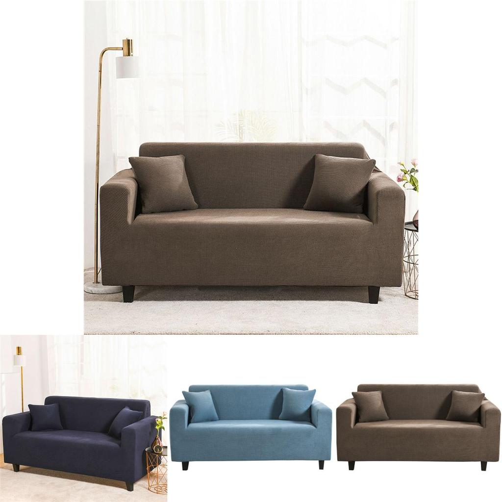 Luxurious Elastic Stretch Sofa Cover In Solid Colors For Ultimate Furniture Protection