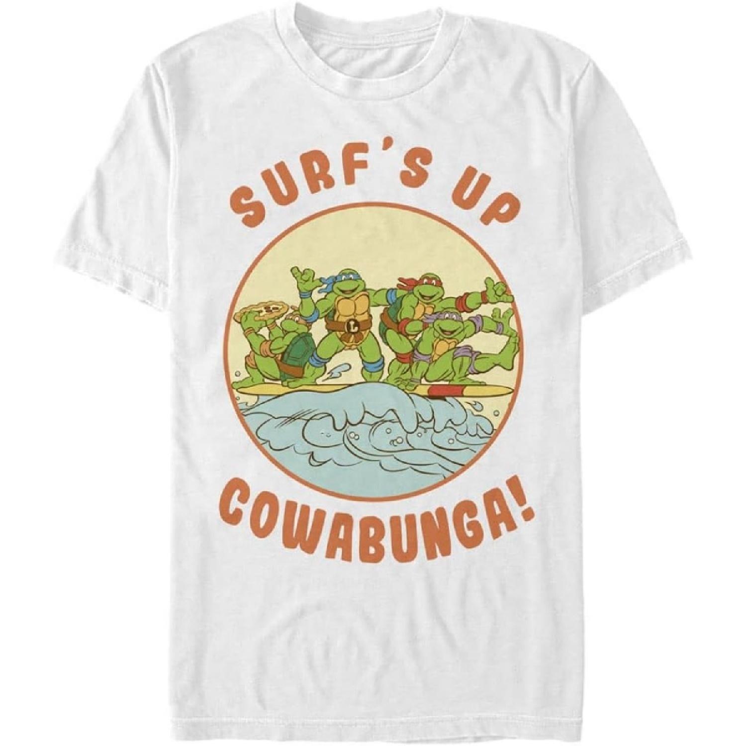 

Nickelodeon Big & Tall Teenage Mutant Ninja Turtles TMNT Surfing Men s Tops Short Sleeve Tee Shirt XXXXXL білий