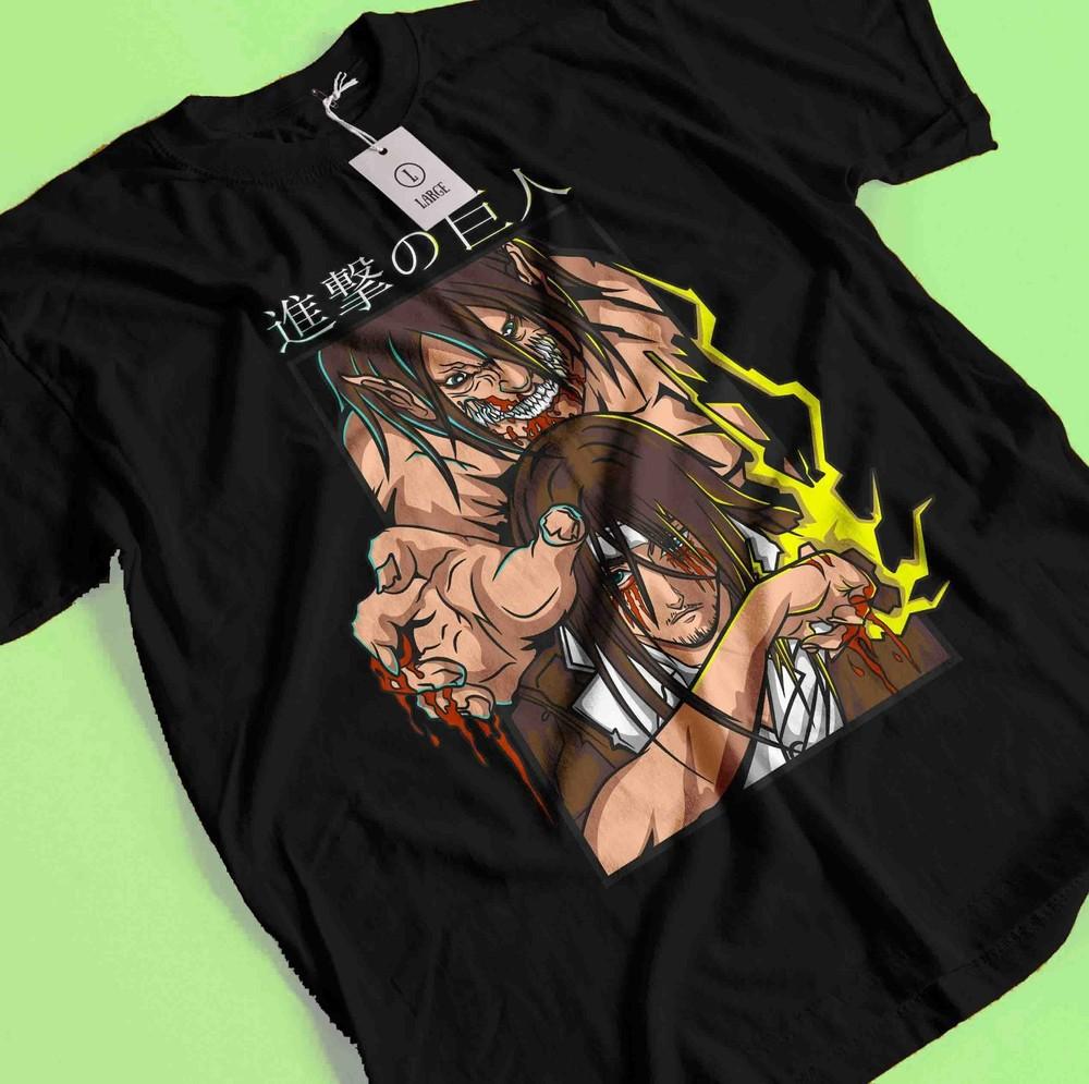 Attack On Titan Shirt Eren Mikasa Tshirt Levi T-Shirt AOT Erwin Hange Armin Tee