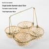 Handmade Bamboo Weaving Sieve Basket Storage and Snack Plate Set