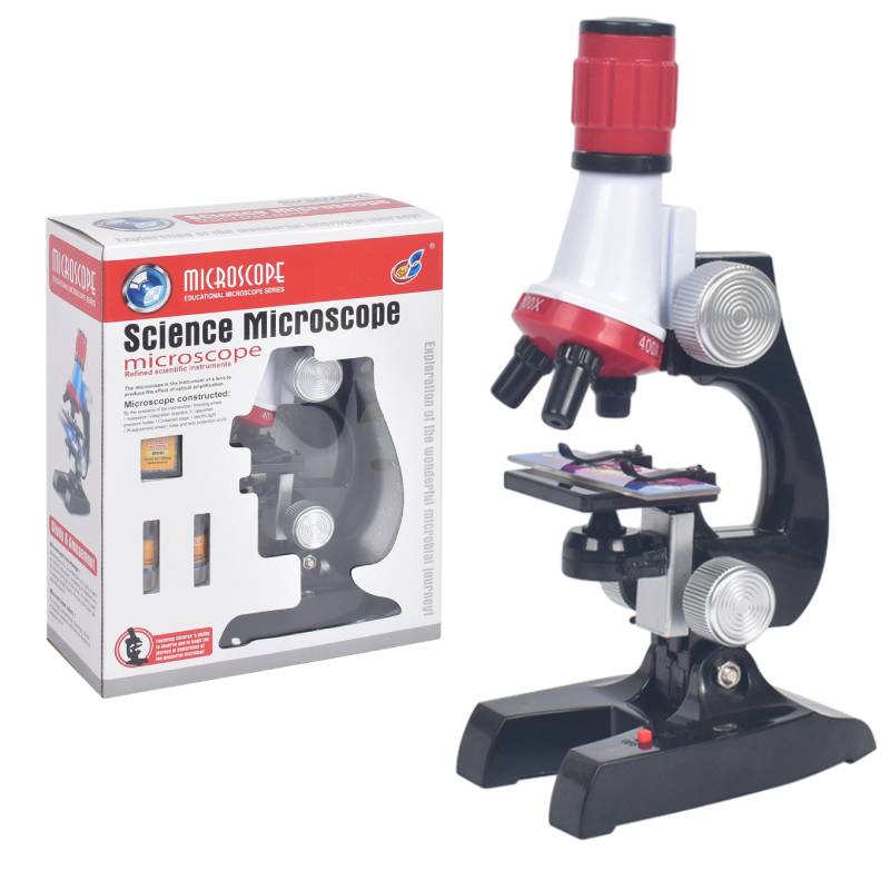 

Kid Student Beginner Microscope Led 100x 400x 1200x Scientific Experimental Toy