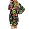 Women's Round Neck Casual Long Sleeve Plush Dresses