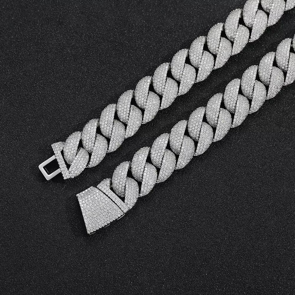 Fashion Hip Hop Jewelry 14K Gold Plated Cuban Bracelet 18mm Wide Bling CZ Iced Out Bubble Cuban Link Bracelet for Men