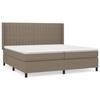 3131621 vidaXL Divan Bed with Mattress Taupe 200x200 Cm Fabric