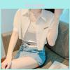 Short Sleeve Shirt And Tank Top Set With 3d Pattern For Summer Casual Wear