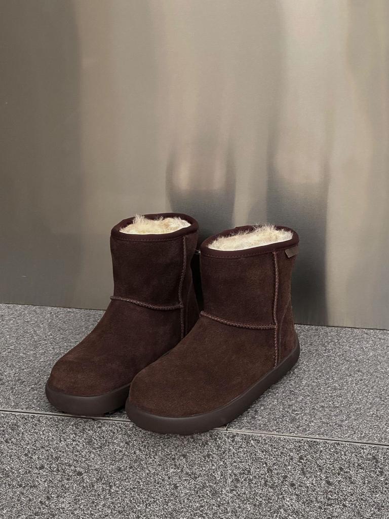 Winter new snow boots women's boots velvet warm round head comfortable sleeve versatile platform cotton shoes