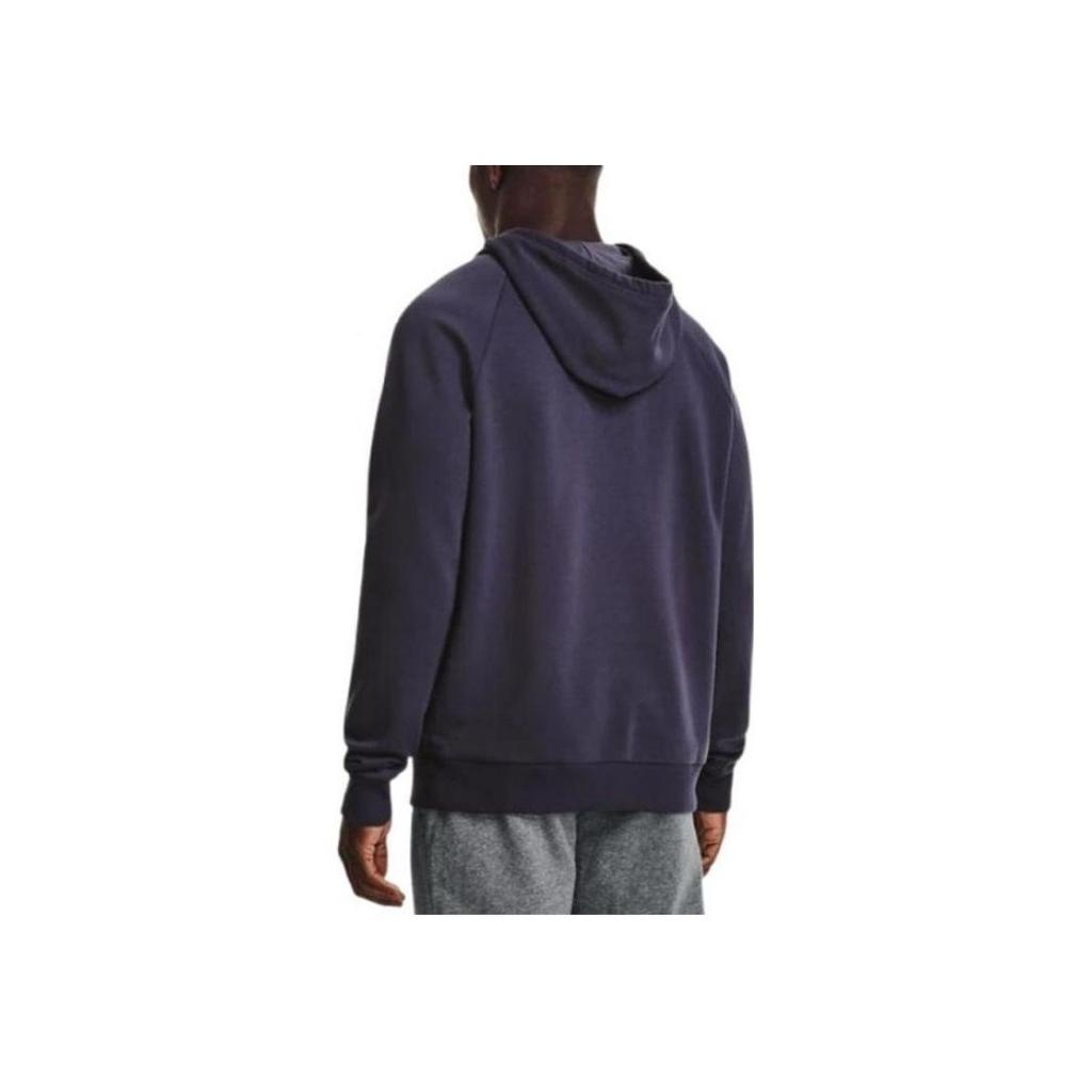 Under Armour Letter Logo Printed Drawstring Hooded Pullover Long Sleeve Sweatshirt Men Sweatshirt Purple 1357093-558