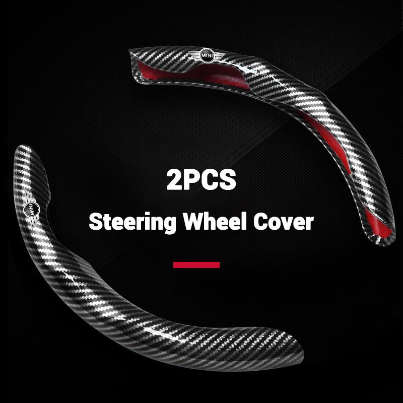 Auto Kohlefaser Lenkradabdeckung Rutschfester Schutz für BMW Mini Cooper R50 R53 R55 R56 R60 R61 F54 F55 F56 Zubehör