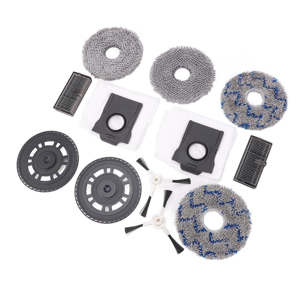 Vacuum Cleaner Accessories Kit for X30 X30 Pro Includes 2 Side Brushes 2 Filters 2 Dust Bags 4 Mop Pads 2 Mop Holders