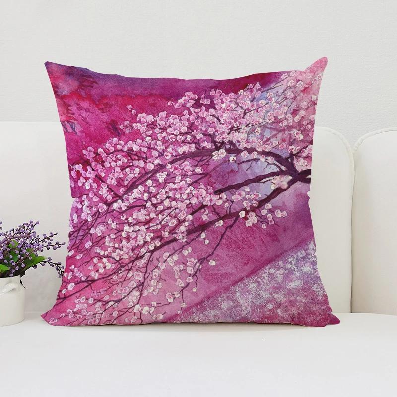 Japanische Kirschblüten Kissenbezüge für Kissen 45x45 Kissenbezug für Kissen Heimdekoration 45x45 Kissenbezüge Kissenbezug