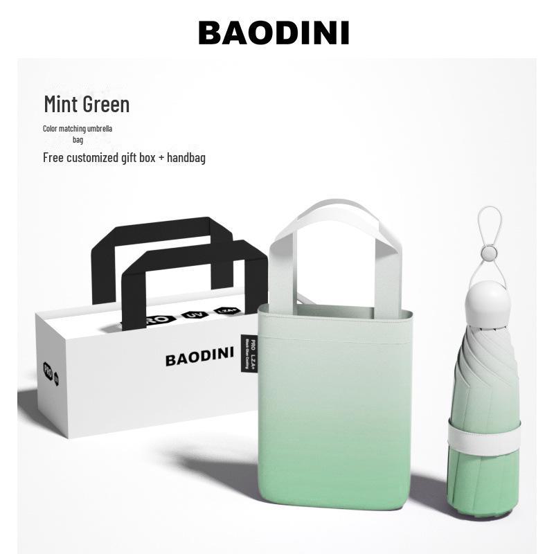 High-End Women's Folding Umbrella: Dual-Use for Sun and Rain, UV Protection, 50% Off Capsule Design