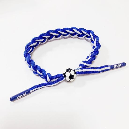 Fußball-Armbänder, verstellbares Charm-Armband, Teamspieler-Freundschaftskordel-Armbänder, Fußball-Fan-Armband für Mädchen und Jungen, Sport-Party-Geschenke