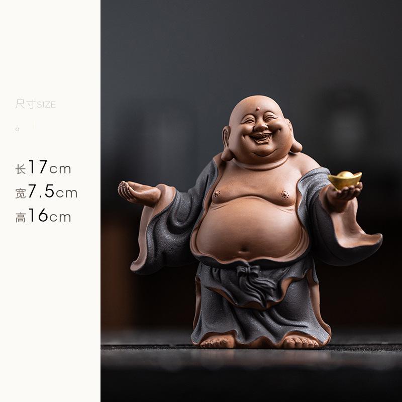 

Керамические украшения в виде улыбающегося Будды Майтрейи, для дома в китайском стиле, украшения в виде статуи дзен-будды, подарки при переезде