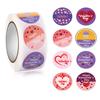 1 Roll Practical Label Charming Heart Tag Bright Color Shape Gift Packaging Label Tag