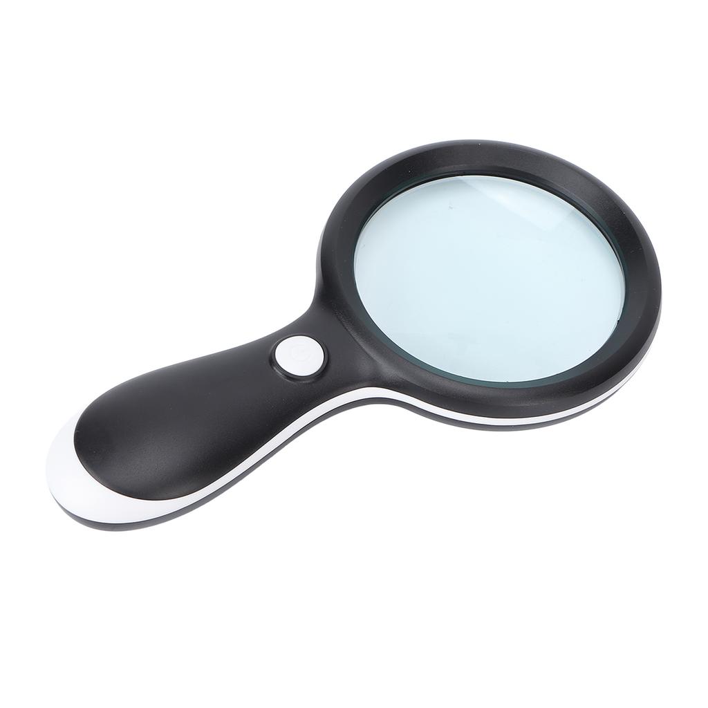 Handheld Reading Magnifying Glass LED Magnifying Glass 10 Times 88mm for Reading Books and Newspapers