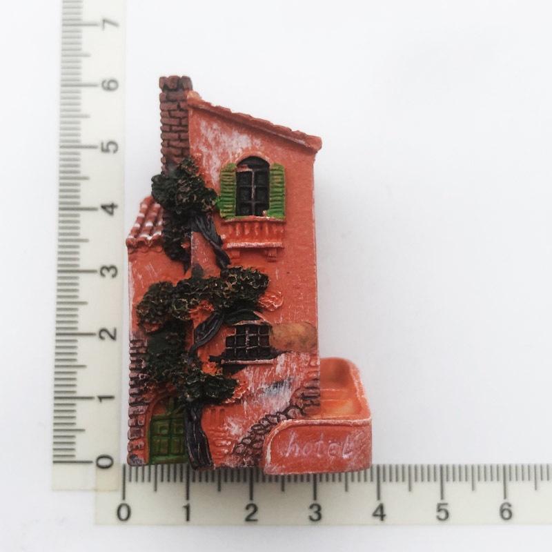 Villa Architecture Refrigerator Fridge Magnet Sticker 3D Handmade Resin Travel Gift Souvenir Collection Home Decoration