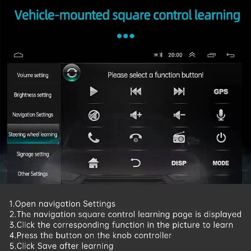 Multifunktionaler Lenkradcontroller 8 Tasten Lenkradsteuerungstaste für Auto-DVD-Multimedia-Player GPS-Navigation