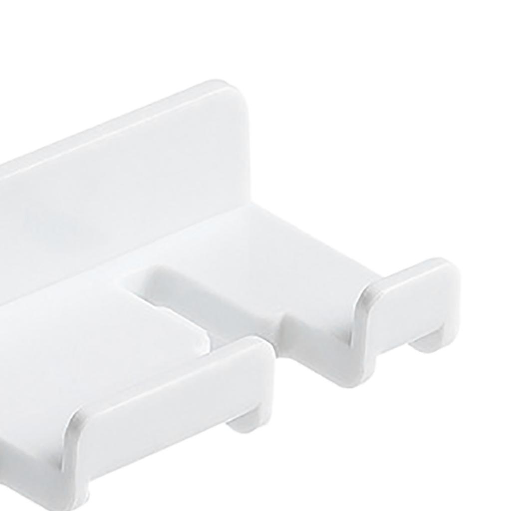 Charging Plug Hanger No Drilling Self Adhesive Hook Wall Mount Toothbrush Hanger for Bathroom Rest Room White