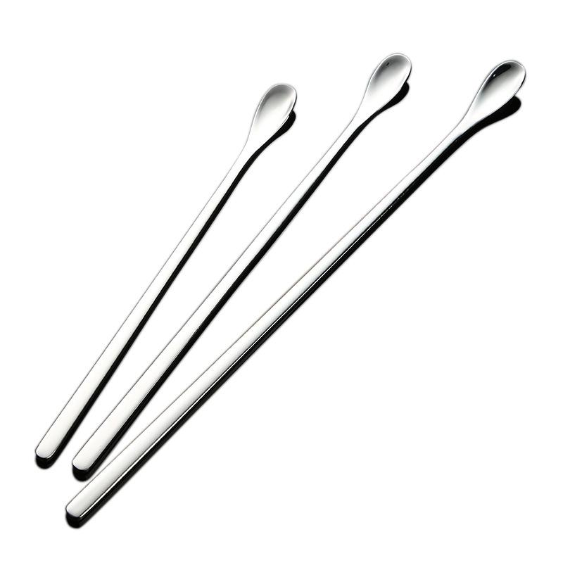 304 Stainless Steel Extended Ice Spoon Stirring Stick 041 Series Water Drop Oval Spoon Dessert Shop Tableware Gifts