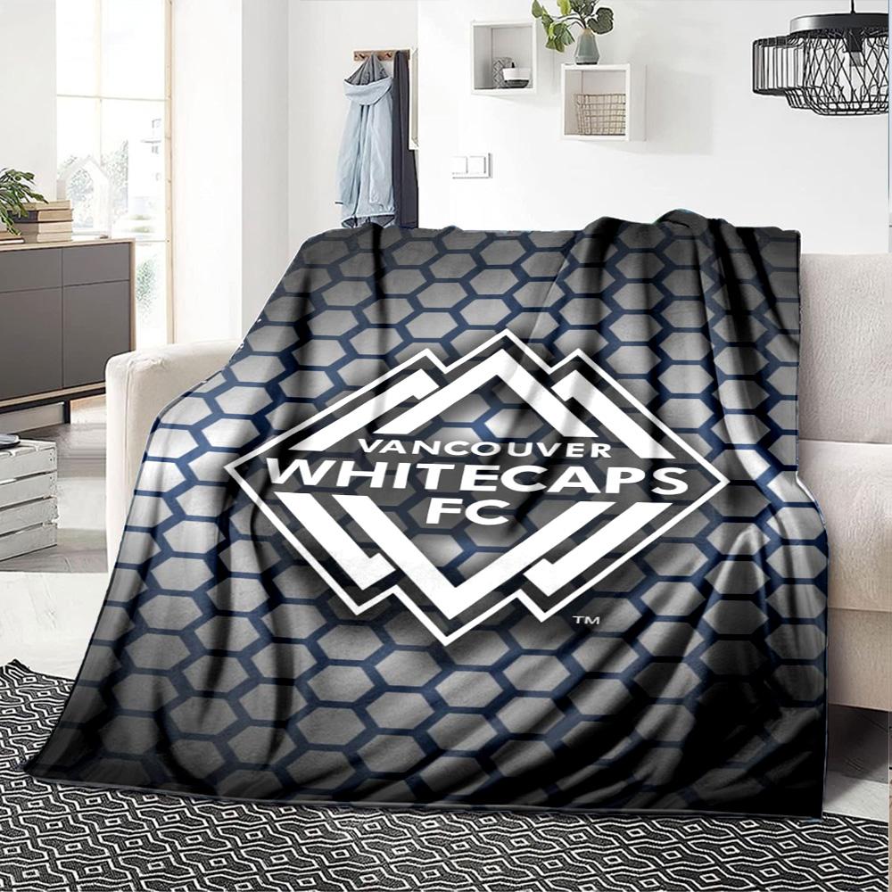 Vancouver Whitecaps FC Print Flannel Blanket High Quality Warm Comfortable Cover for All Seasons Perfect for Gifts Home Decor