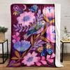 Colorful Floral and Birds Design Blanket Flannel blanket for bedroom, living room, sofa, and nap sofas
