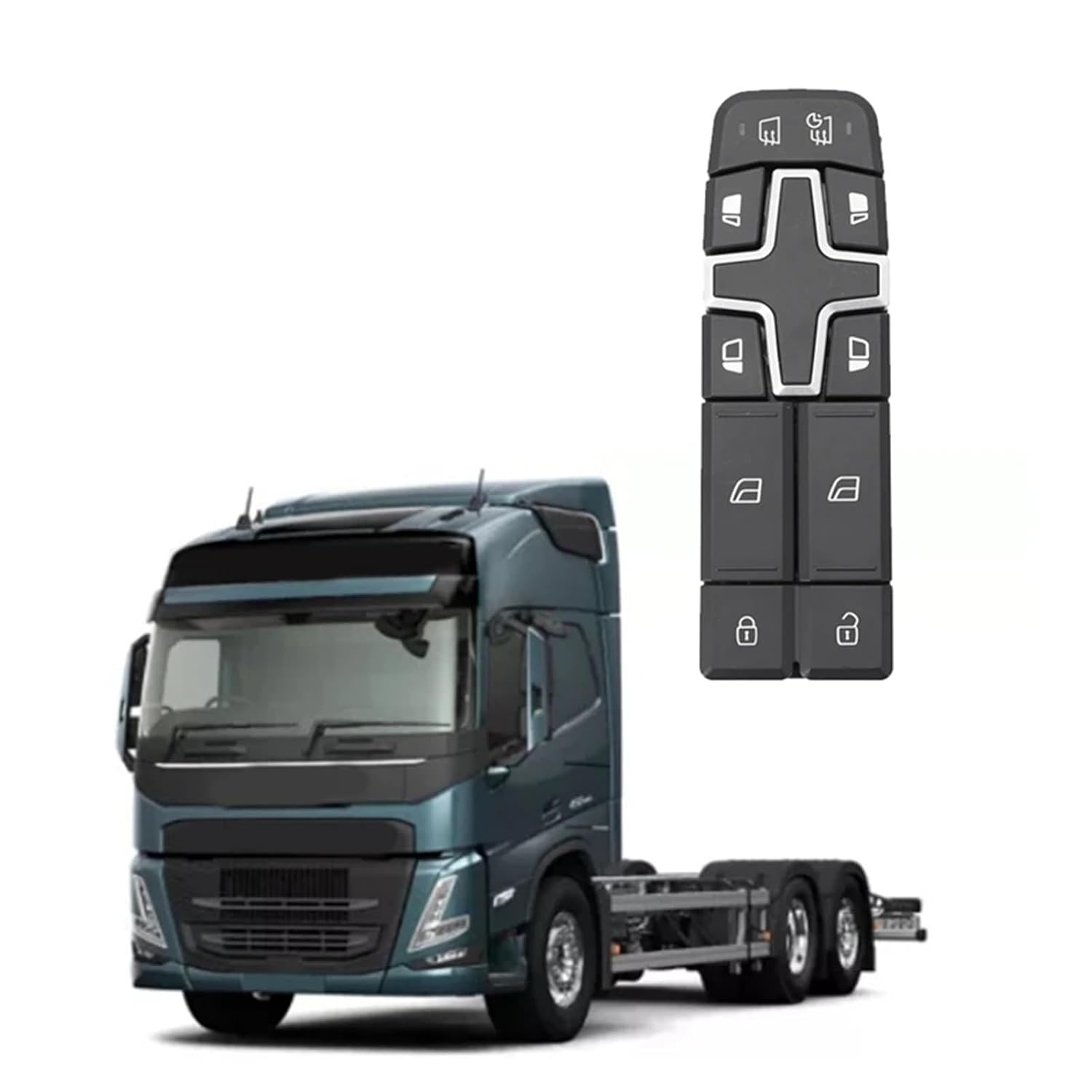 

Power Door Lock Window Switch/Fit for Volvo FH FM 1998-2013 Trucks Spare Parts Accessories Front Left Car Electric Power Window Control Switch Button чёрный