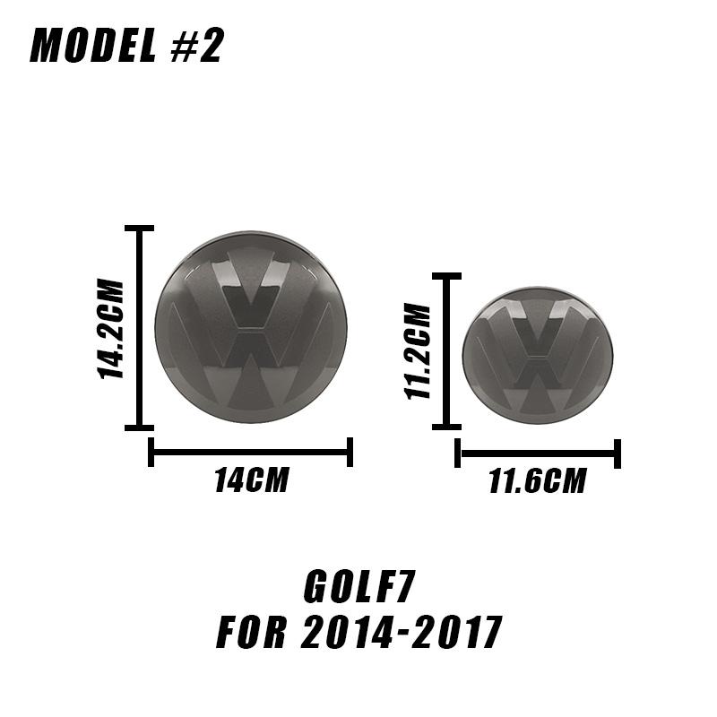 Pro VOLKSWAGEN 2ks Přední a Zadní Znak Pro Volkswagen VW Golf 6/Golf 7/Golf 7.5/Golf 8 Modifikovaný Černý Štítek Plochý Zrcadlový Logo
