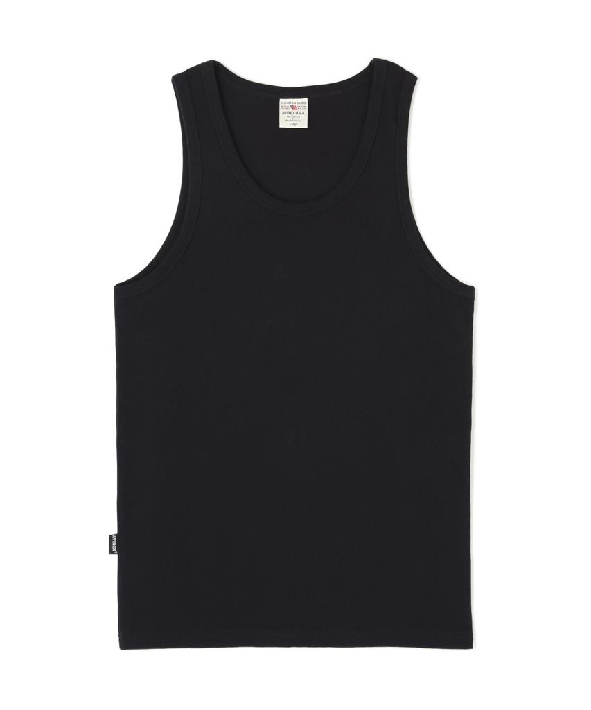 Avirex Official Tank Top Daily Rib Tank Top 009 Black (Antibacterial, Anti-odor) 6143507, XL,