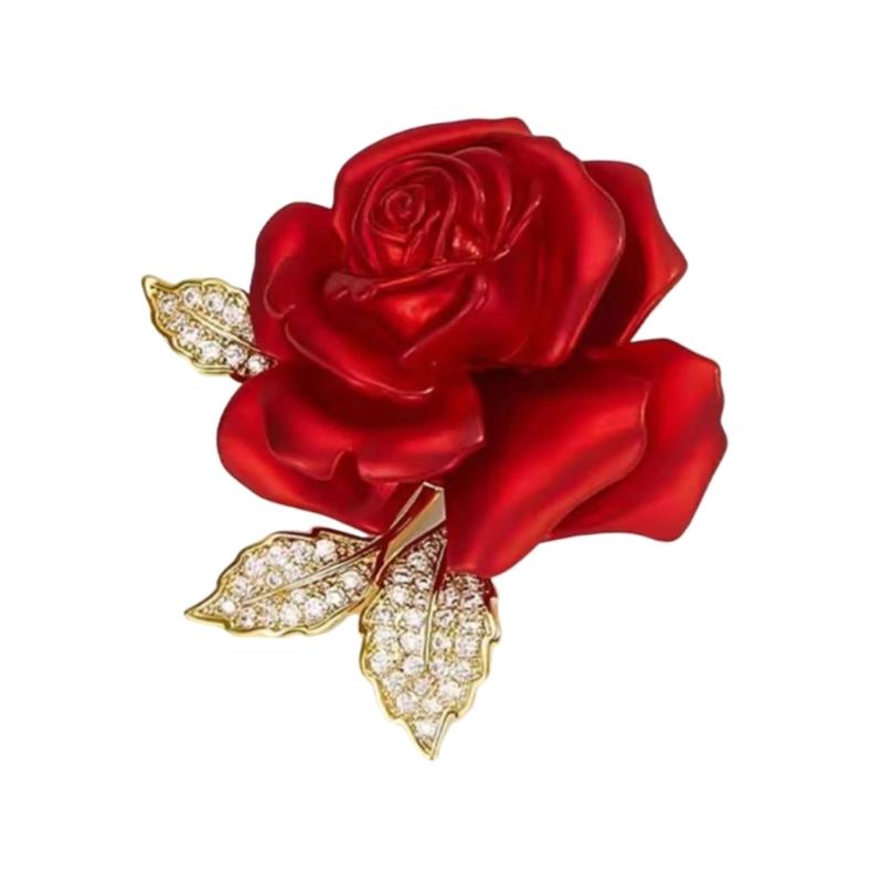Elegant Sophisticated Rose Pin Vibranting Color Accesory Portable for Children and Trendy Adults Stylish Outfits 1